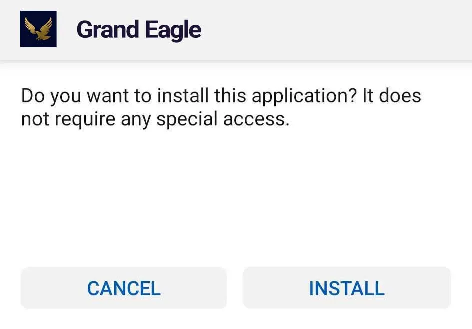 install the app of grand eagle casino